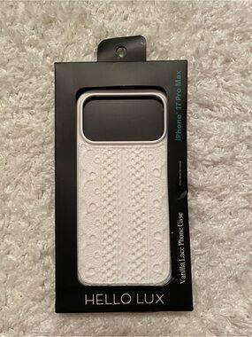 Hello Lux Vanilla Lace Phone Case for iPhone 17 Pro Max Brand New in box